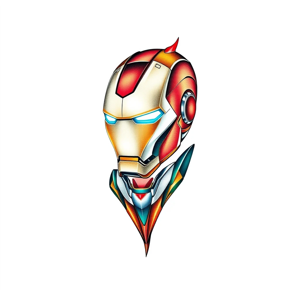 Colorful Ironman tattoo showcasing detailed design.