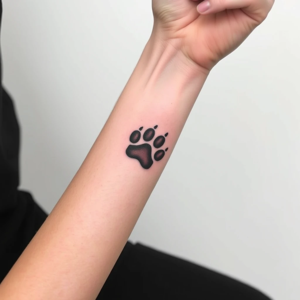 Paw print tattoo