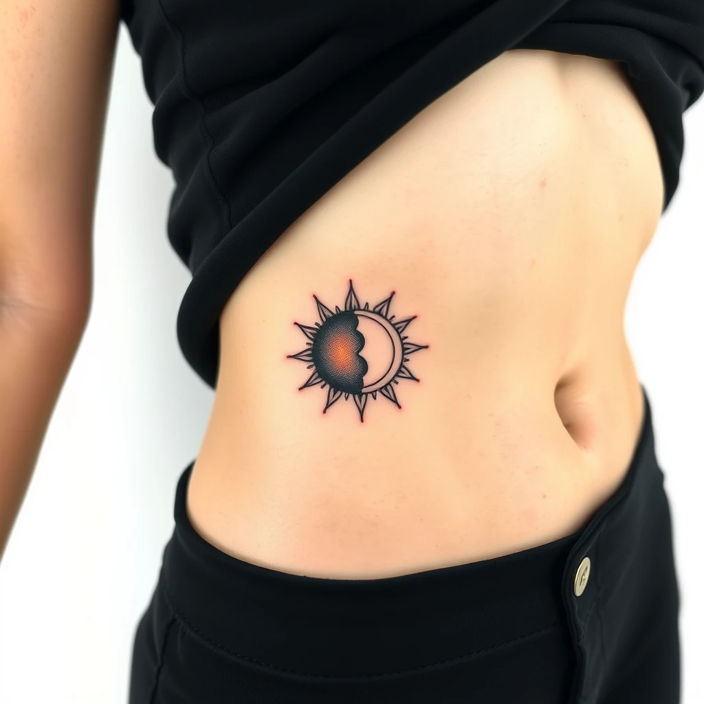 Sun and moon tattoo