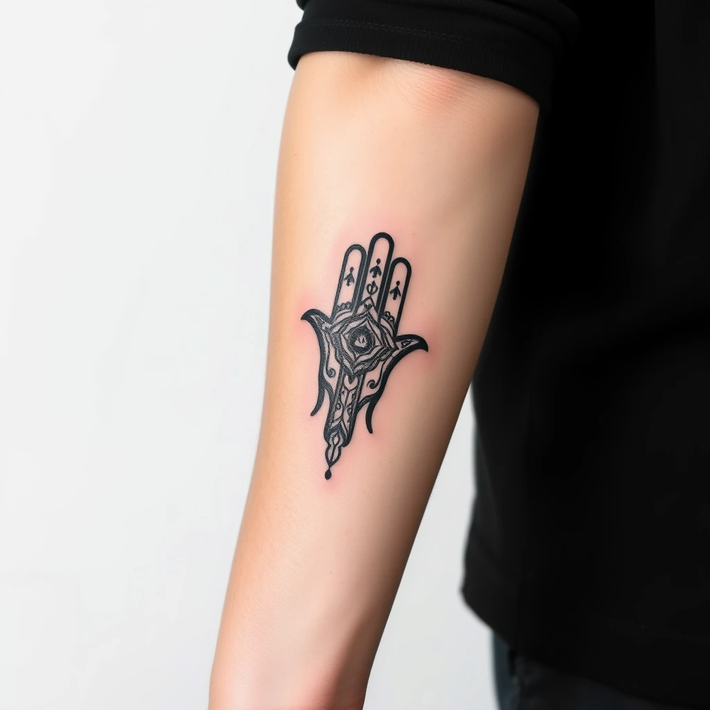 Hamsa hand tattoo