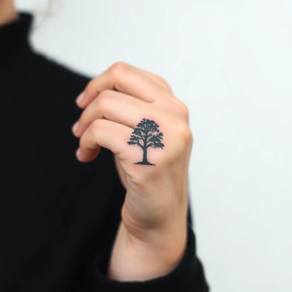 Tree silhouette tattoo